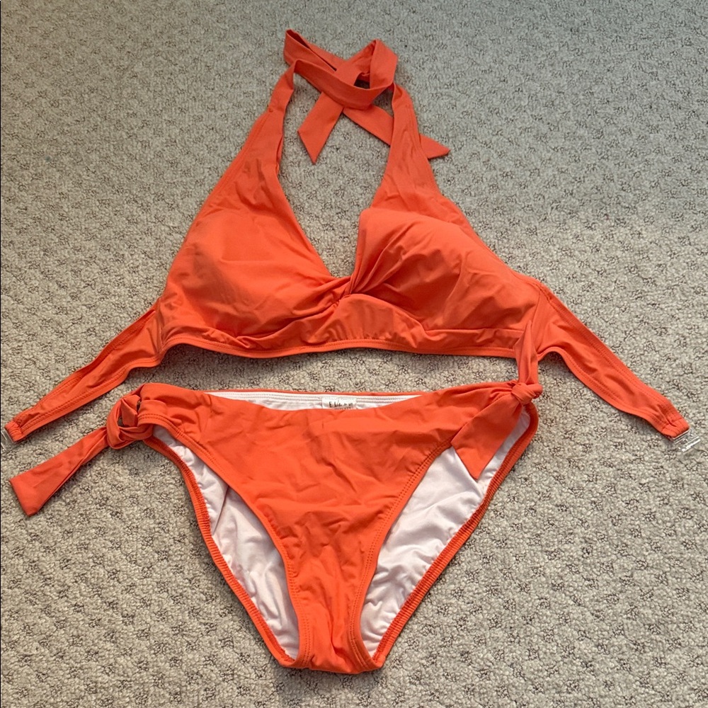 Elle Vibrant Orange Bikini Set